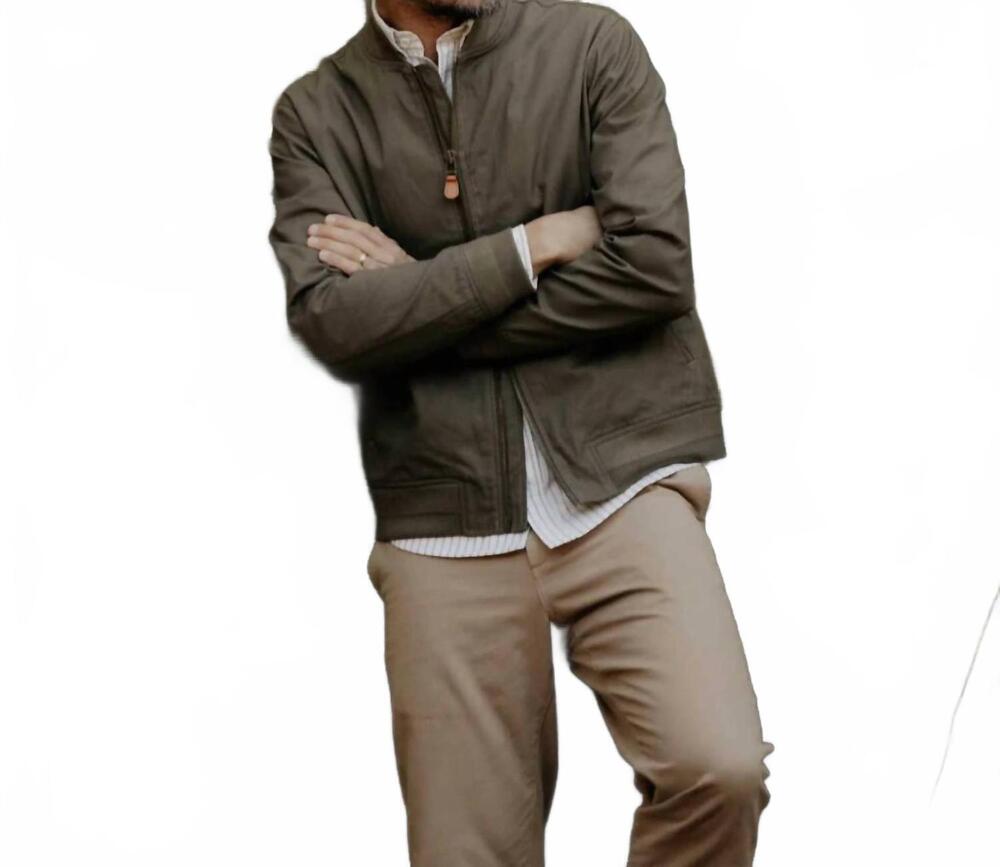 NEW TAYLOR STITCH bomber jacket in fatigue olive dry wax